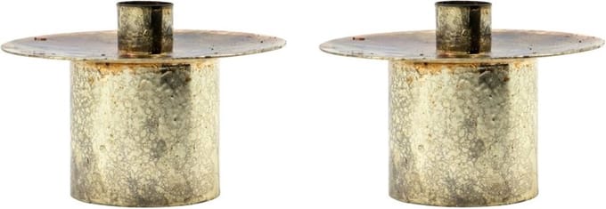 House Doctor Kandelaar Simb antiek 8cm - 2 stuks