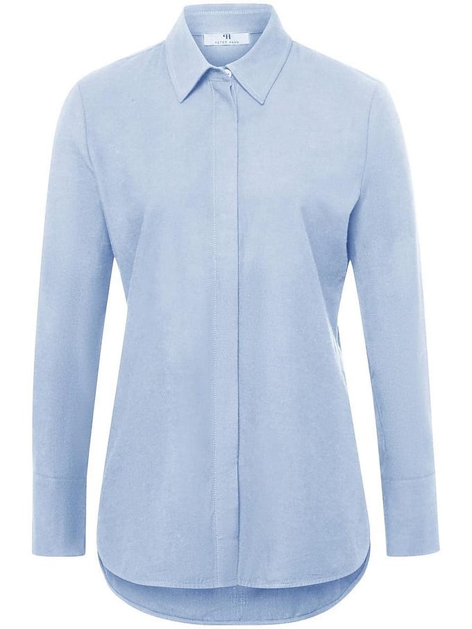 Blouse lange mouwen Van Peter Hahn blauw