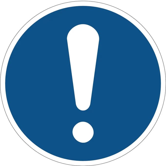 Algemeen gebodsbord - M001 | gecoat dibond materiaal | 30 cm