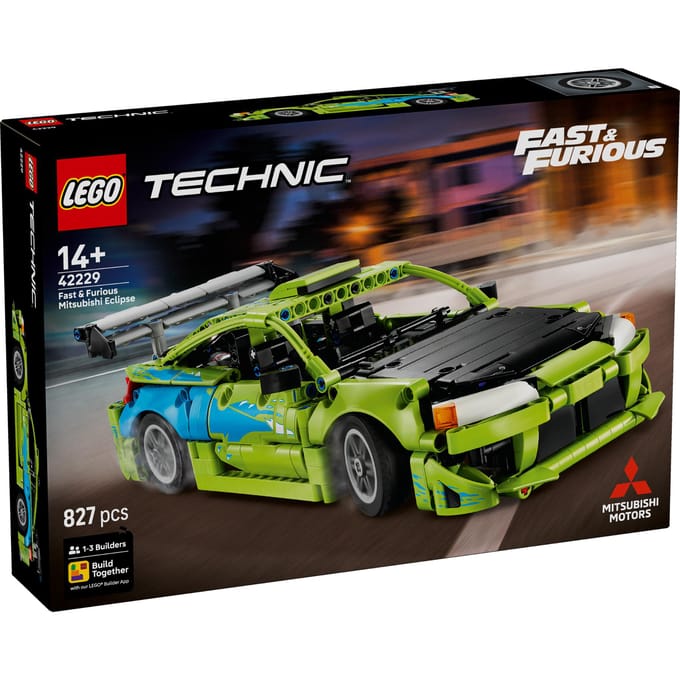 LEGO Technic Fast and Furious Mitsubishi Eclipse Auto Bouwpakket voor Kinderen en Tieners 42229
