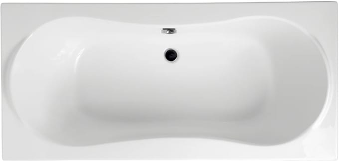 Badland LONG ligbad 170 x 80 cm wit met baddrager