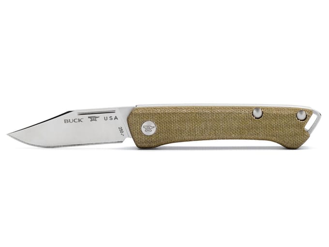 Buck saunter green clip point pe