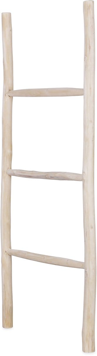 Decoratieve ladder van teakhout - 120 cm hoog