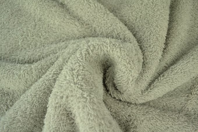 10 meter badstof - Zilvergrijs - 90% katoen - 10% polyester