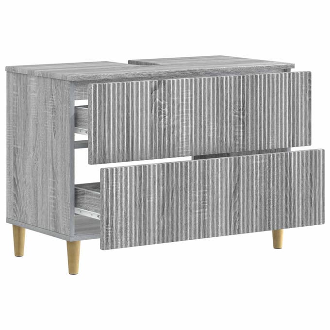 vidaXL - Wastafel - kabinet - voor - de - badkamer - ARNHEM - Grijs - Sonoma