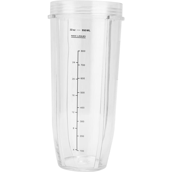 32oz Vervangbeker Blenderbeker Container Geschikt voor Nutri Ninja 1000W Blender Accessoires white
