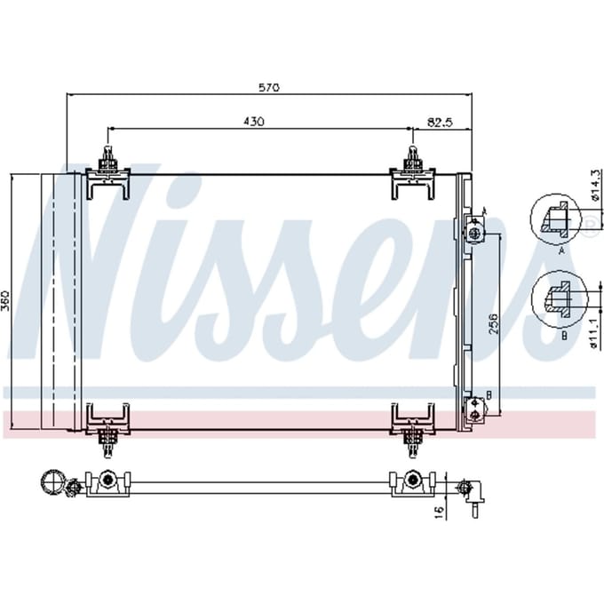 Condensator, airconditioning NISSENS 94826