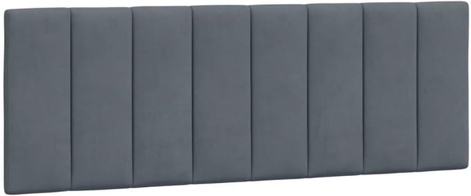 Hoofdbord Kussen 140 cm Fluweel Antraciet Geschikt voor Elk Bed