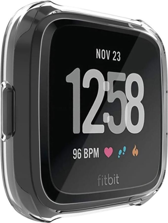 Shop4 - Fitbit Versa Case - Siliconen Transparant
