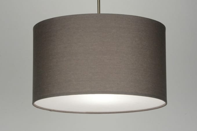 Lumidora Hanglamp 30376 - YORK - E27 - Grijs - Taupe - Textiel - ⌀ 45 cm