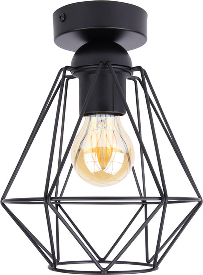 LED Plafondlamp Rond 4W | Industrieel | Zwart - Inclusief Lamp