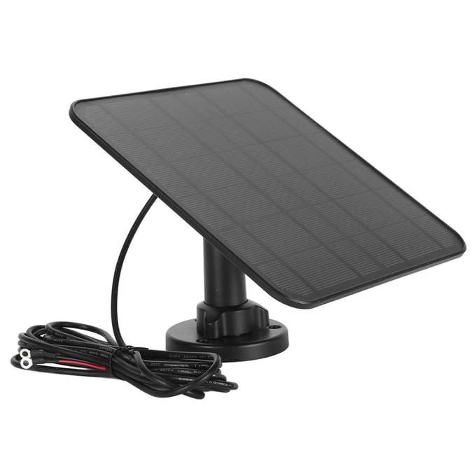 12W Zonnepaneel voor Deurbel IP66 Waterdicht 360 Graden Verstelbare Beugel Camera Zonnepaneel gray