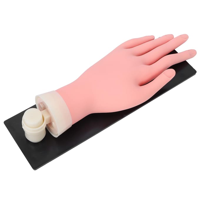 Nail Art Training Oefenhand Manicure Mannequin Nephand voor Nagel Training Display beige