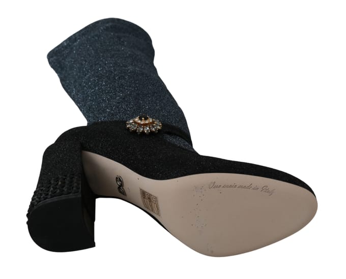 Dolce & Gabbana Dames zwart Crystal Mary Janes Booties Schoenen
