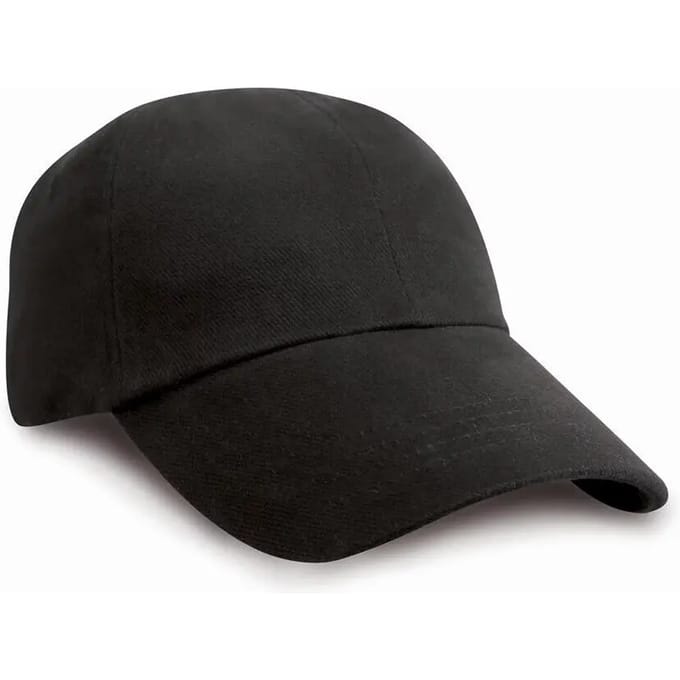 Result Junior Heavy Brushed Cotton Cap RH24J - Black - One size