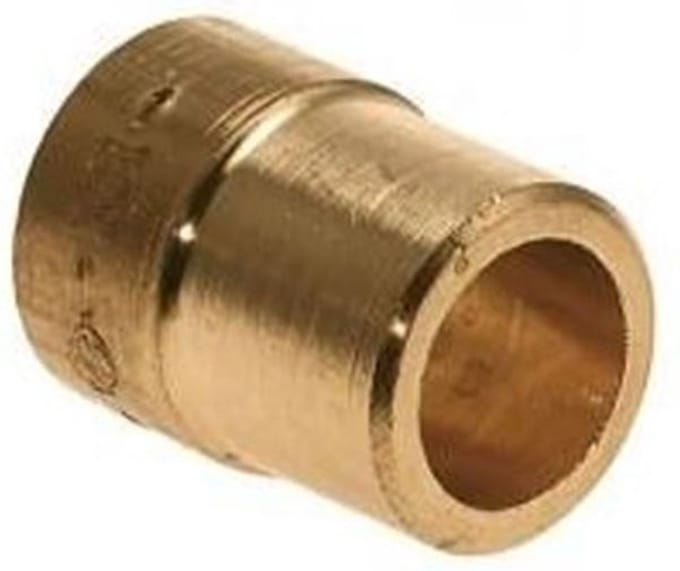 Messing inschuif verloopsok 42x35 mm Gastec Kiwa