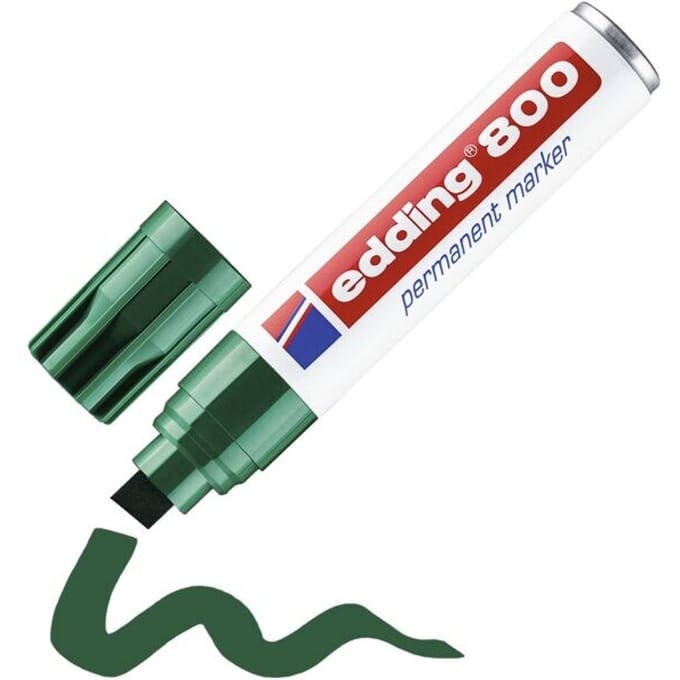 edding 800, m. wigvormige punt, 4-12 mm, groen, 1 stuk