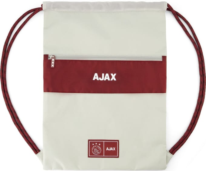 Ajax-gymtas creme/bordeauxrood