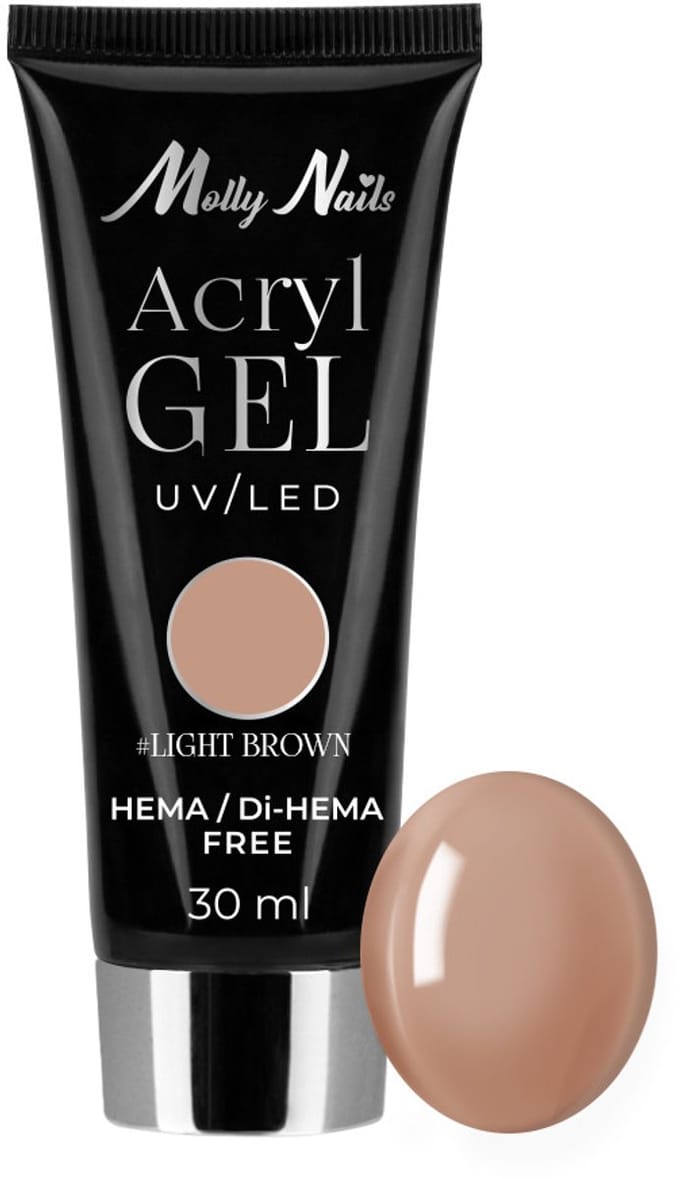 MollyLac - Polygel Akrylożel - Lichtbruin - HEMA Vrij - 30 ml