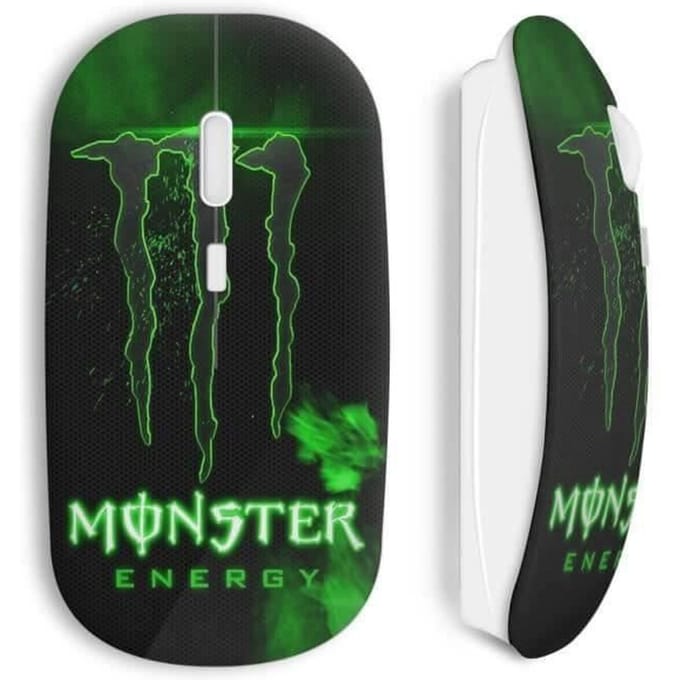 Draadloze Muis - Monster Energy - Groene Stijl - USB Wifi - Compatibel met Mac en PC - Groen