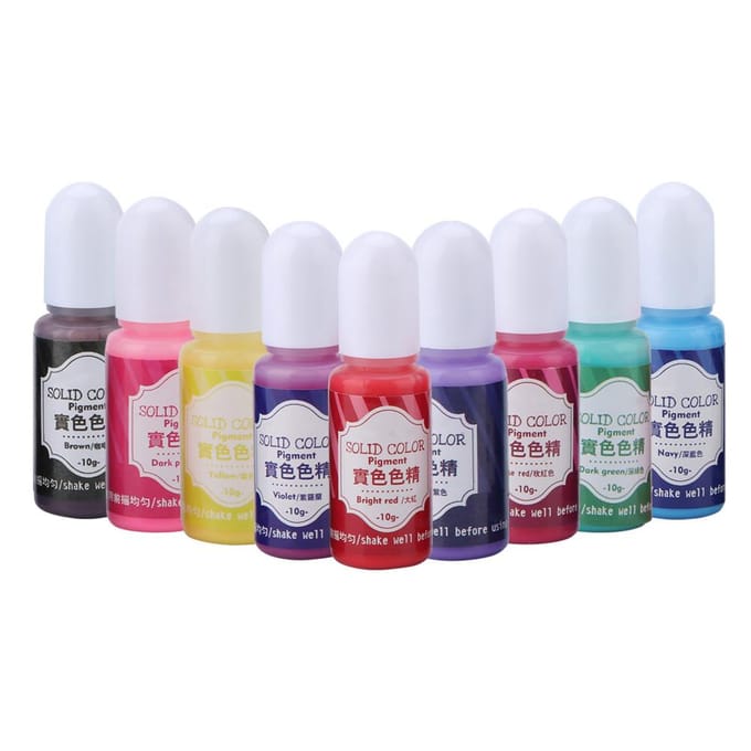9 Kleuren 10g Epoxy UV Hars Kleurstof Kleurmiddel Pigment DIY Kunsthandwerk (#B) white