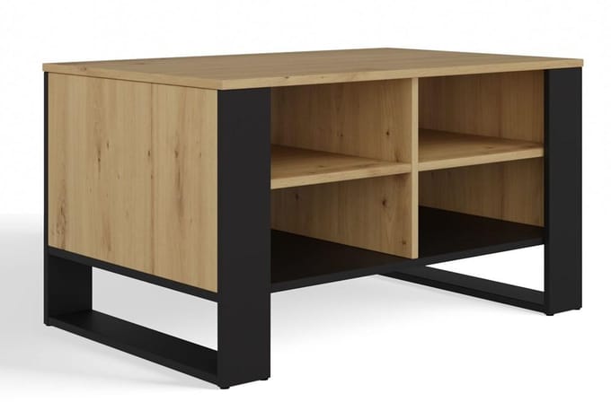 Moderne 4P tafel ARTISAN OAK ZWART