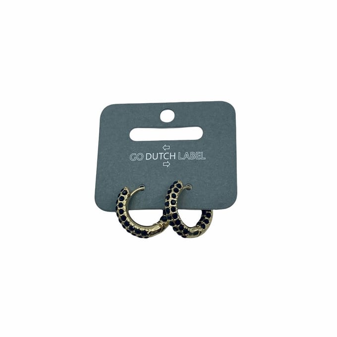 Go Dutch Label Oorringen Shine all around Zwart