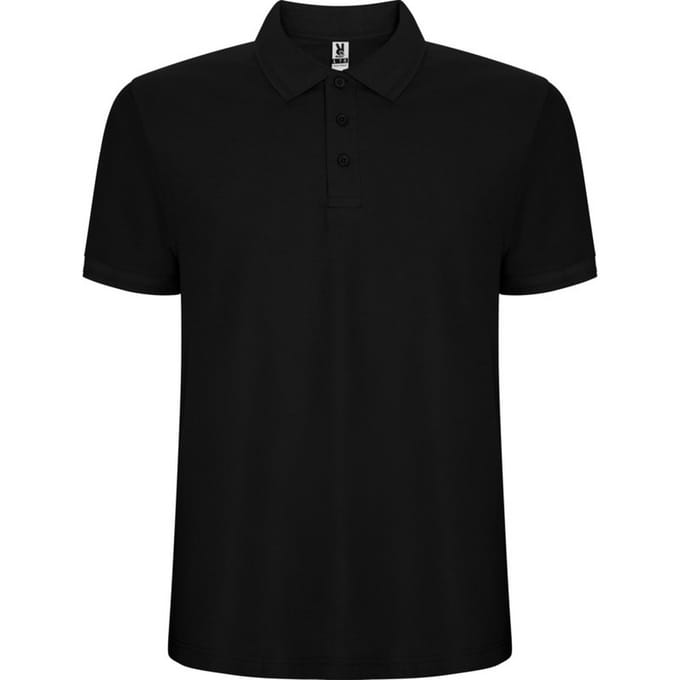 Roly Heren Pegaso Premium Effen Polo Shirt (Zwart)