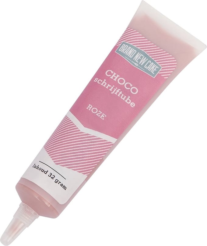 BrandNewCake® Choco Schrijftube 32gr - Roze - Taartdecoratie - Taartversiering