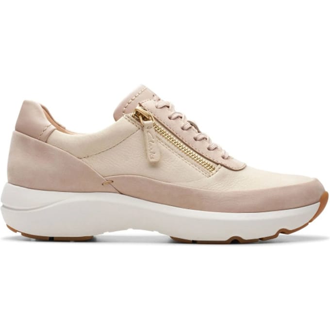 Clarks Tivoli Zip - dames sneaker - Beige - maat 36 (EU) 3.5 (UK)