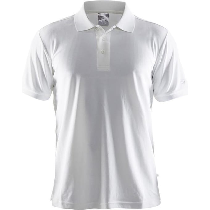 Craft Classic Polo Pique Jersey korte mouwen Heren wit Maat S