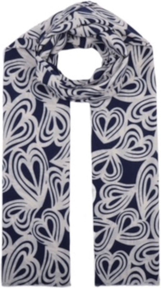 Bijoutheek Sjaal (Fashion) Open Harten Blauw