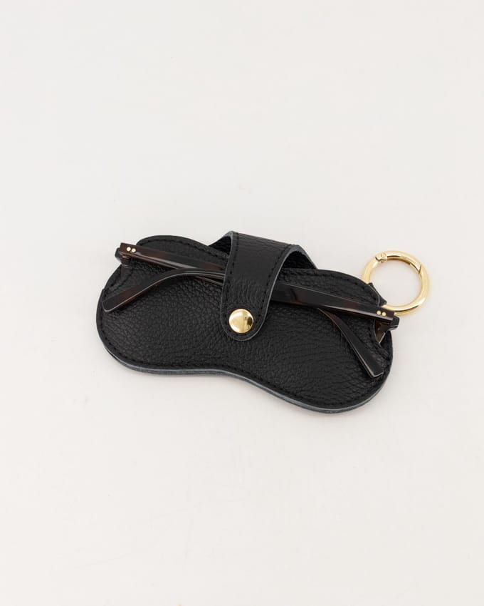Teatro zonnebril hoesje - Classic grain - Zwart - Leer