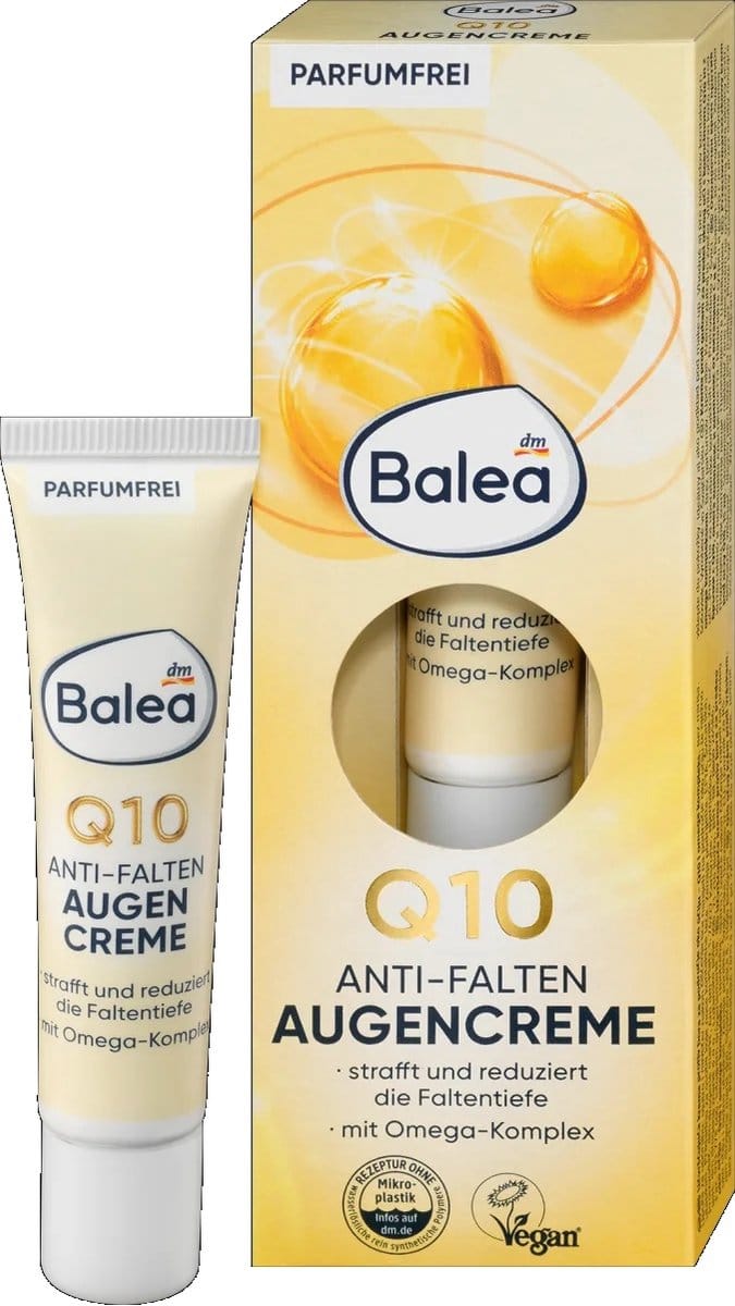 Balea Oogcreme Q10 - Anti rimpel oogcrème - Vermindert rimpels - 15 ml