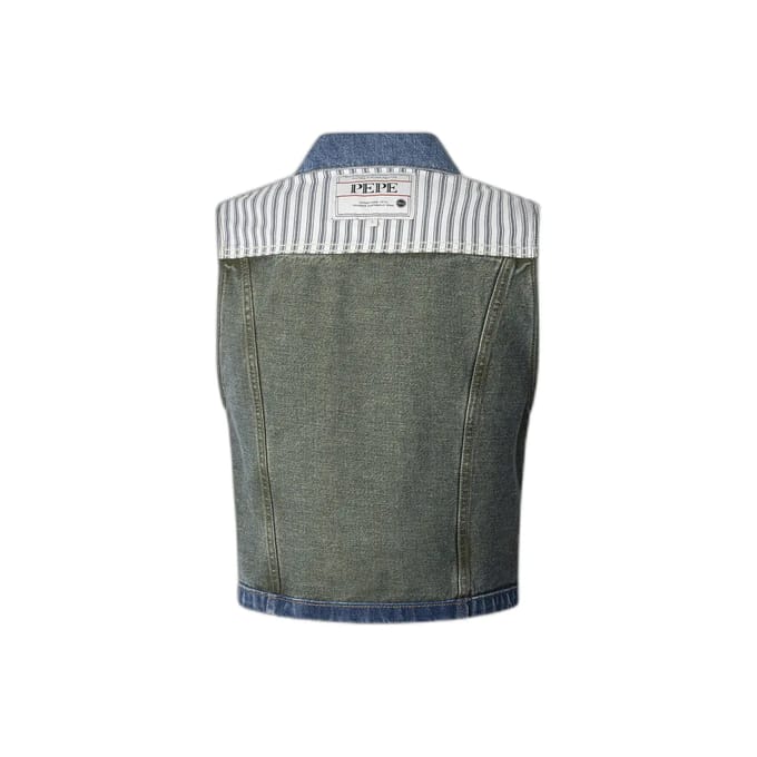 Dames gilet van denim Pepe Jeans W11 Rever