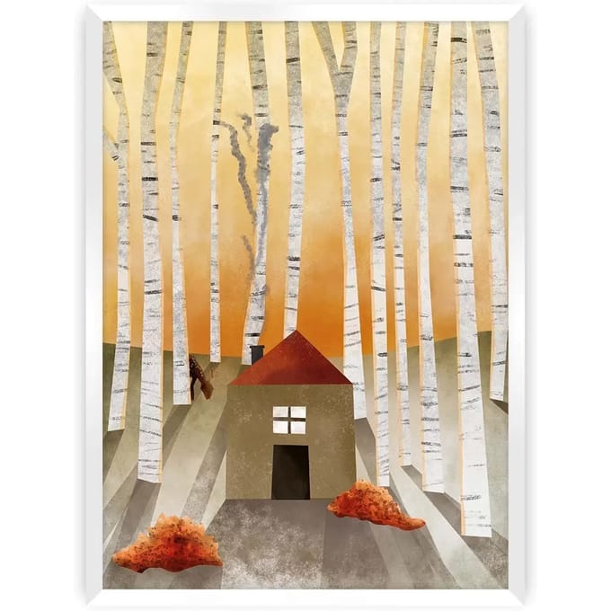 Foto van vier seizoenen - herfst Yellow Tipi