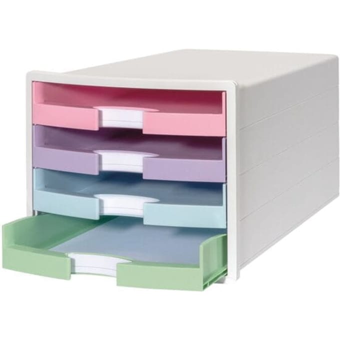 HAN ladekast - Impuls - met 4 open laden - wit/pastel - HA-1013-129