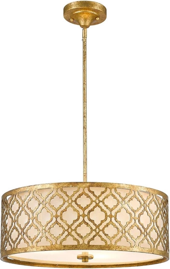Moderne Hanglamp - Steady Lighting - Metaal - Modern - E27 - L: 53.3cm - Voor Binnen - Woonkamer - Eetkamer - Goud
