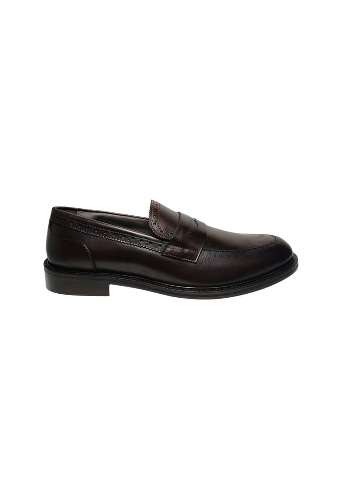 sb10092M1mua0301 Pollini Man Bruin leer