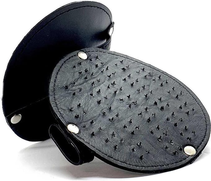 Black Label - Lederen Vampire Hand Pad - Zwart