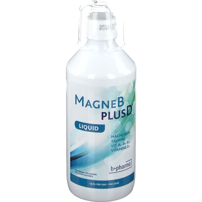 MagneBplusD® Liquid | Complete magnesiumformule Energie & Ontspanning Magnesium, Vitamine D en Vitamines B 500 Vloeistof