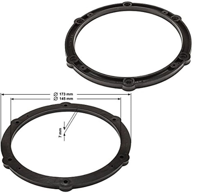 Luidsprekerringen adapter 165mm voor Citroen, Peugeot, Toyota, Opel