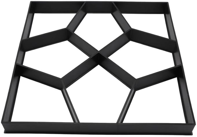 Betonvorm Pad - Loopmaker Vorm - Tuinpad Aanleggen - Herbruikbaar Ontwerp - 40 x 40 cm - Zwart