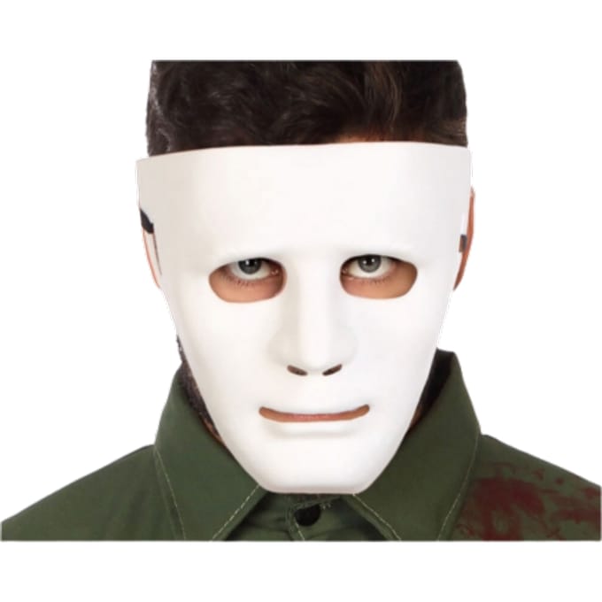 Atosa Wit Halloween Masker - Volwassenen