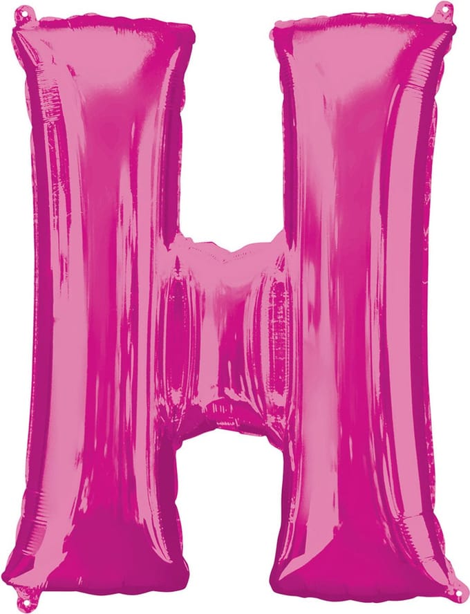Amscan Folieballon Letter H 66 X 81 Cm Roze