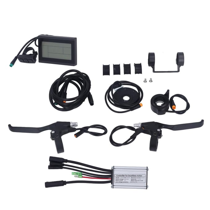 15A Elektrische Fiets Motor Controller Waterdicht LCD3 Paneel Meter Elektrische Fiets Controller black