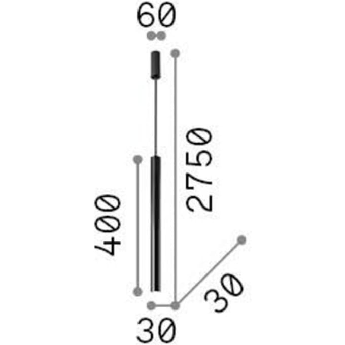 Ideal Lux hanglamp Ultrathin Rond 40 cm zwart DALI