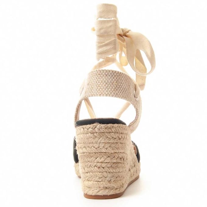 Cuña De Esparto Para Mujer  Montevita  Ciento  87298 40 zwart