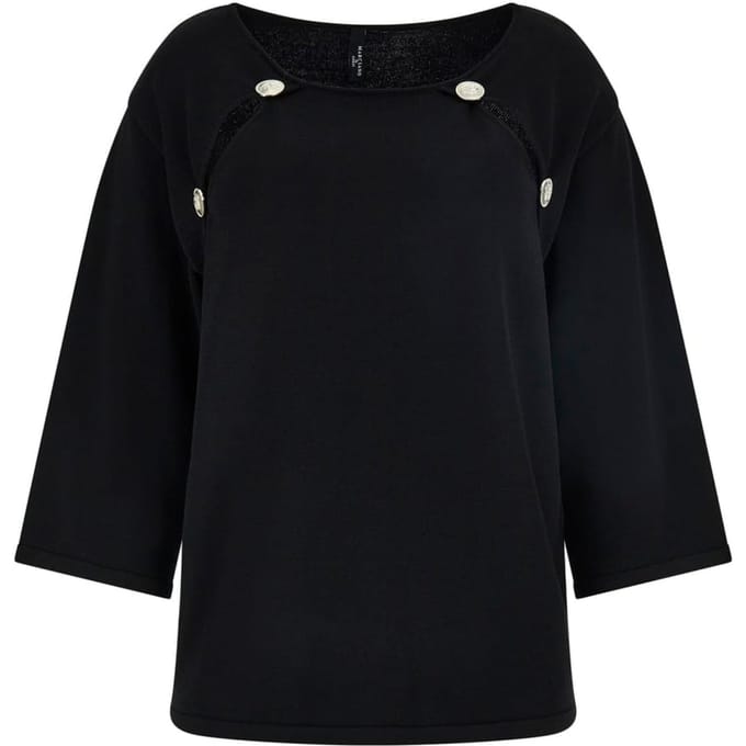 GUESS Marciano By  Chiara Cut Out Top Jet Black Größe: S | Longsleeves Outlet | Damen | Schwarz