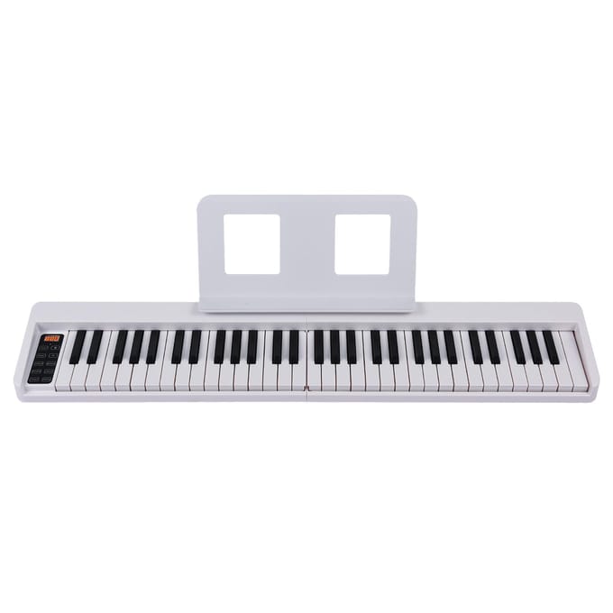 Piano électronique pliable à 61 touches, orgue électronique multifonctionnel, clavier de Piano sensible à 61 touches blanc